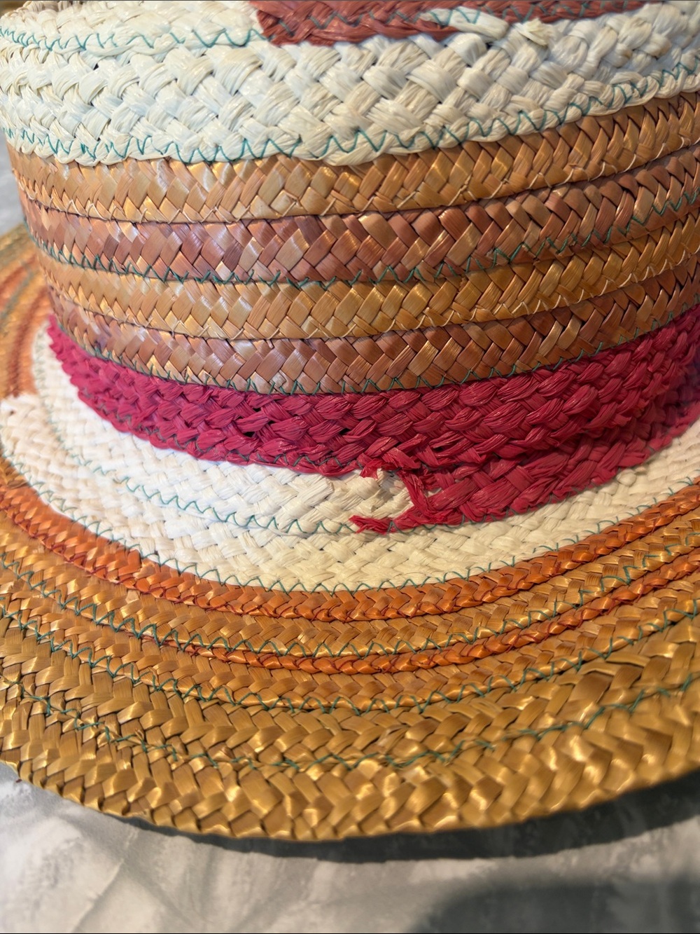 Vintage Miriam Lefcourt "Elegantly Yours" hand-crafted Italian straw hat - Picture 4 of 8
